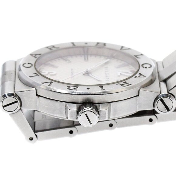 BVLGARI Diagono DG35S Date Silver Dial Automatic Men's Watch - Picture 9 of 12